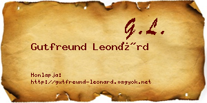 Gutfreund Leonárd névjegykártya