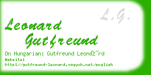 leonard gutfreund business card